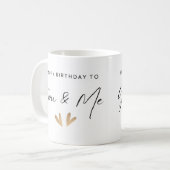 Joyeux Anniversaire Twins Mug (Devant gauche)