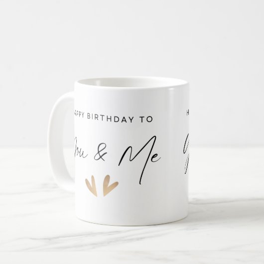 Joyeux Anniversaire Twins Mug (Devant gauche)