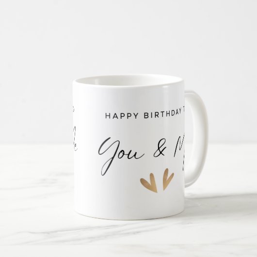Joyeux Anniversaire Twins Mug (Devant droit)