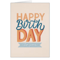Joyeux anniversaire. Typographie moderne lettrage