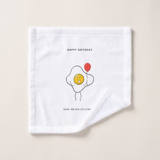 Joyeux anniversaire, un cadeau d'anniversaire Egg- (Gant de toilette)