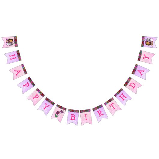 Joyeux anniversaire Unicorn et bannière fées (Tout)