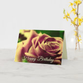Joyeux Anniversaire Vintage Rose Carte Flower (Fleur jaune)
