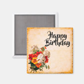 Joyeux Anniversaire Vintage sur mesure Magnet (Recto/Verso)