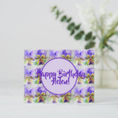 Joyeux anniversaire Viola floral dames Nom Carte p (Debout devant)