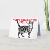 Joyeux anniversaire Vous Cool Tabby Chat Carte d'a (Devant)