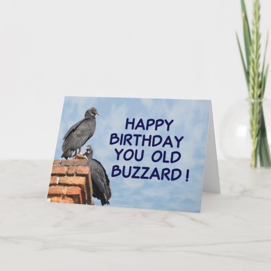 Joyeux Anniversaire Vous Vieux Buzzard Carte Anniv (Devant)