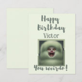 Joyeux Anniversaire Vous Weirdo Green Carte person (Devant / Derrière)