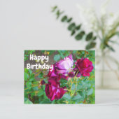 Joyeux anniversaire Wild Blue Yonder Rose #1 Carte (Debout devant)