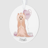 Joyeux Anniversaire Yorkshire Terrier Mignon (devant)