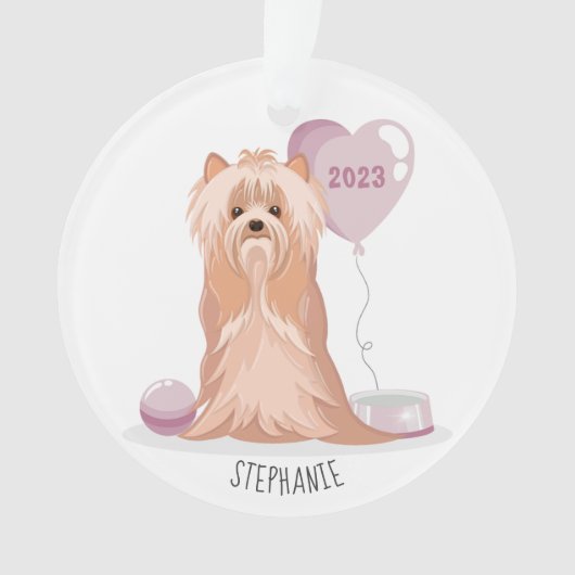 Joyeux Anniversaire Yorkshire Terrier Mignon (devant)