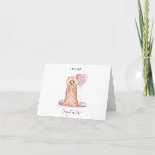 Joyeux Anniversaire Yorkshire Terrier Mignon (Devant)