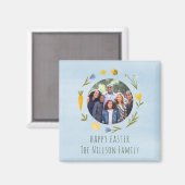 Joyeux Aquarelle de Pâques mignonne Famille aimant (Recto/Verso)