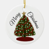 Joyeux Arbre de Noël Arbre rond Ornement (Devant)