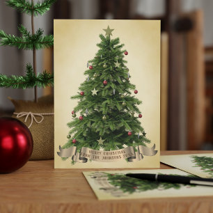 Joyeux Arbre de Noël de la carte de vacances de no