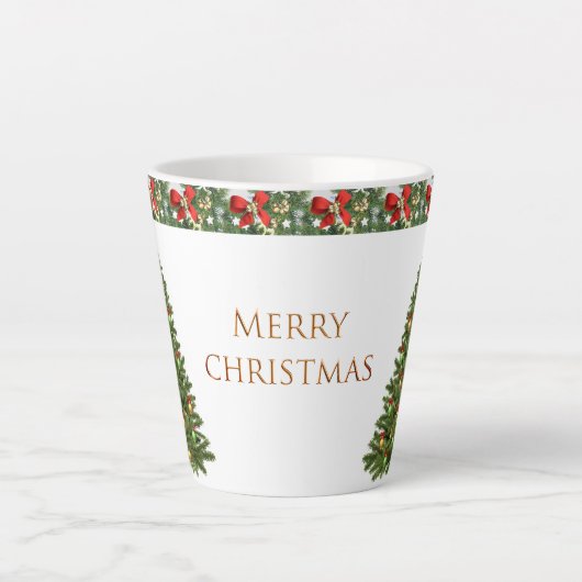 Joyeux Arbre de Noël Latte Mug (Devant)