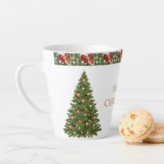 Joyeux Arbre de Noël Latte Mug (En situation)