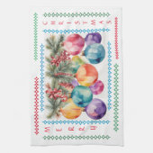 Joyeux Arbre de Noël Ornements Serviette de cuisin (Vertical)