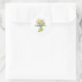 Joyeux arbre de Pâques, mignon Sticker Classic Rou (Sac)