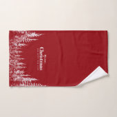 Joyeux Arbres blancs de Noël (Serviette à main)