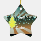 Joyeux arbres de Noël Brown et vert ornement (Dos)