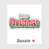 Joyeux autocollant de la saison festive de Noël (Feuille)