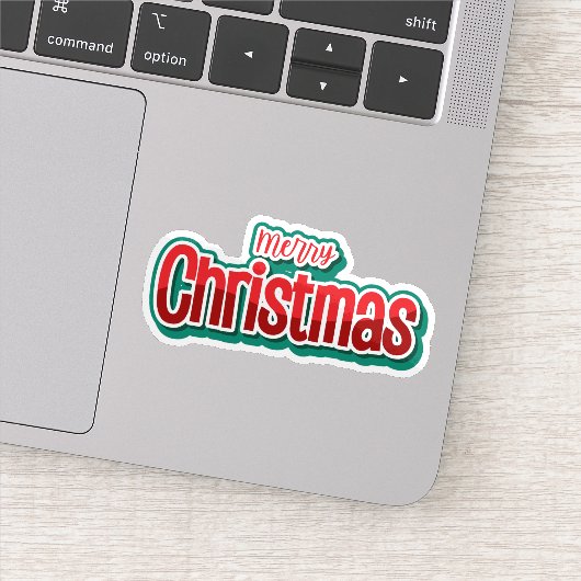 Joyeux autocollant de la saison festive de Noël (Détail)
