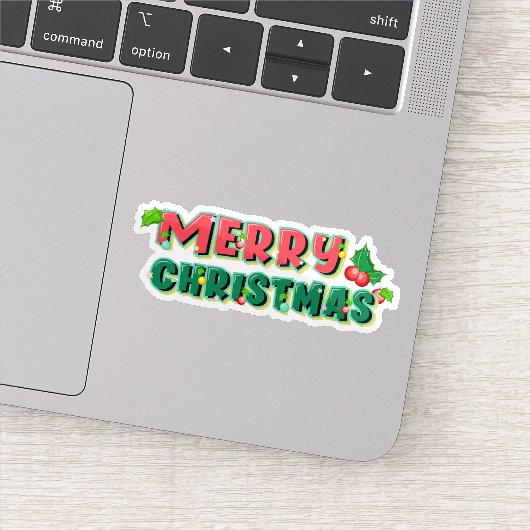 Joyeux autocollant de Noël (Détail)