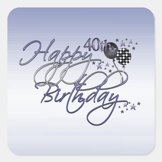 Joyeux Autocollant du 40e anniversaire (Devant)