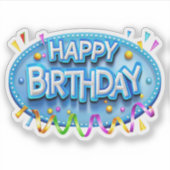 Joyeux autocollant marrant anniversaire (Devant)