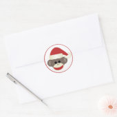 Joyeux autocollant Père Noël Sock Monkey (Enveloppe)