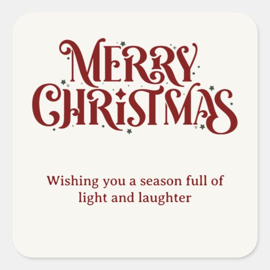 Joyeux autocollant rouge de Noël (Devant)