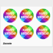 Joyeux autocollants d'anniversaire (Feuille)