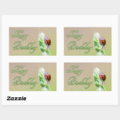 Joyeux autocollants d'anniversaire avec un coccine (Feuille)