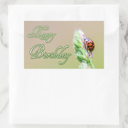 Joyeux autocollants d'anniversaire avec un coccine (Sac)