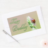 Joyeux autocollants d'anniversaire avec un coccine (Enveloppe)