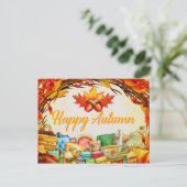 Joyeux automne. Illustration. Carte saisonnière. (Debout devant)