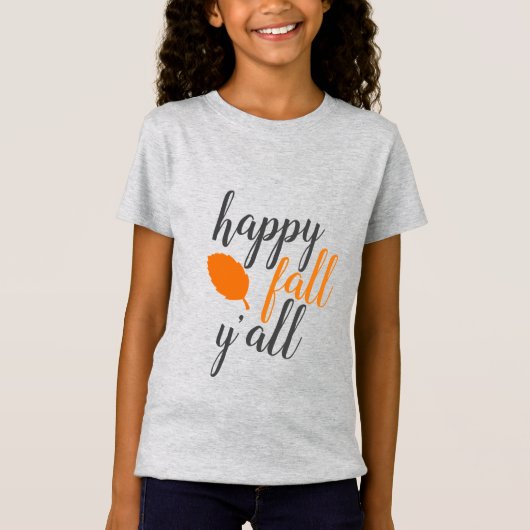 Joyeux automne Y'all Youth Kids T-Shirt (Devant)