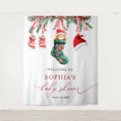 Joyeux Baby shower de Noël Tapisserie (Devant)