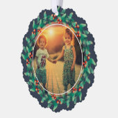 Joyeux baies de Noël photo Papier Ornement carte (Gauche)