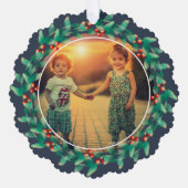 Joyeux baies de Noël photo Papier Ornement carte (Recto)