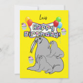 Joyeux Ballons de phoque Invitation Anniversaire (Devant)