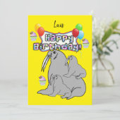 Joyeux Ballons de phoque Invitation Anniversaire (Debout devant)