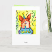 Joyeux Barkday ! Carte d'anniversaire de Corgi (Dos)