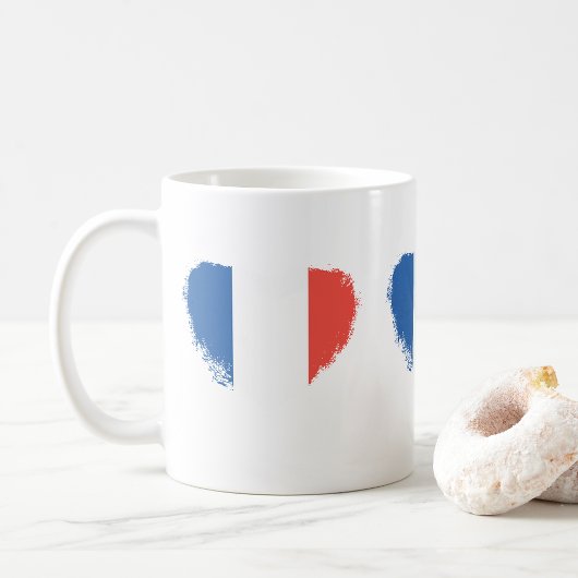 Joyeux Bastille Day Hearts Café Mug