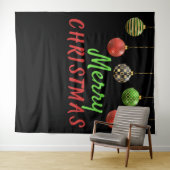 Joyeux Baubles de Noël fond Tapisserie (En situation (horizontale))