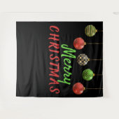 Joyeux Baubles de Noël fond Tapisserie (Devant (Horizontal))