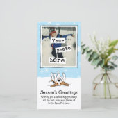 Joyeux Beagle dans la neige Modèle photo Noël (Debout devant)