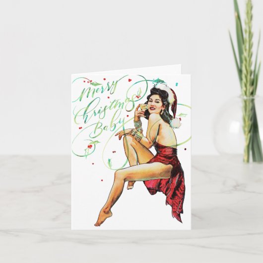 Joyeux bébé de Noël Carte de vacances pliée (Devant)