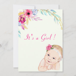 Joyeux bébé fille douche Invitation Concevoir votr